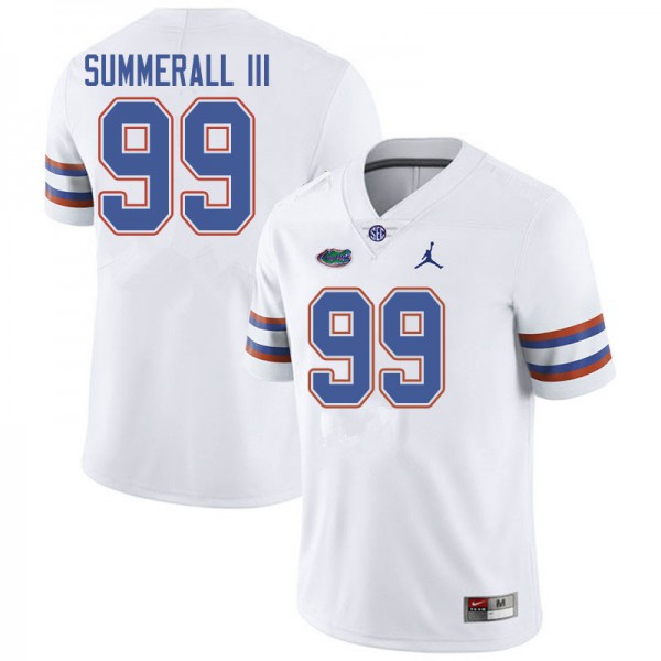 Jordan Brand Men #99 Lloyd Summerall III Florida Gators College Football Jerseys White
